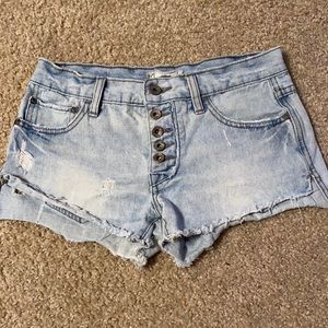 Free People cut off denim shorts size 24